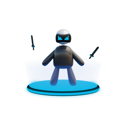 Virtual Game  3D Illustration