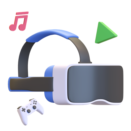 Virtual reality glass  3D Illustration