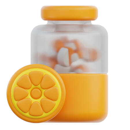 Vitamina C  3D Icon