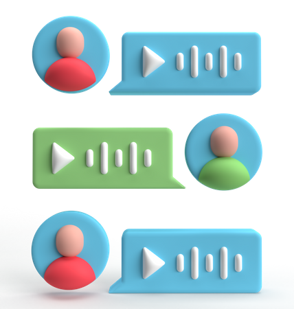 Voice Message  3D Icon