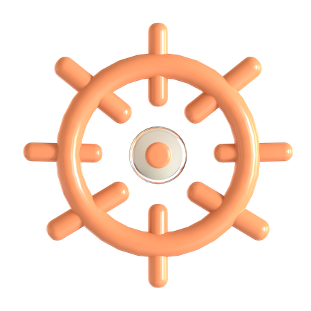 Volante de barco  3D Icon