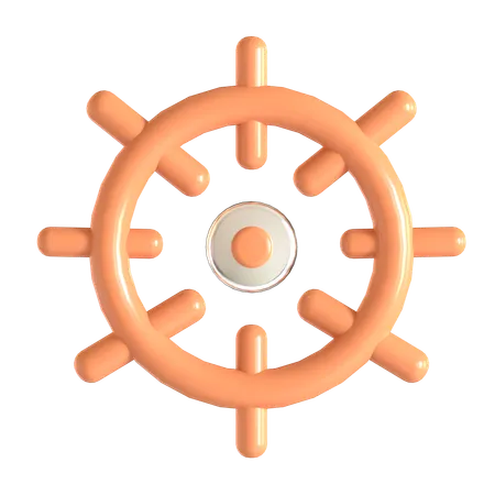 Volante de barco  3D Icon