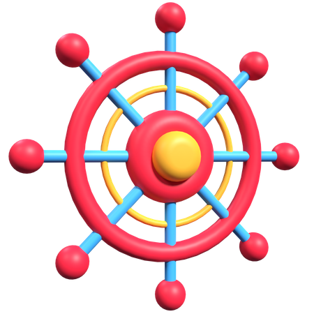 Volante de barco  3D Illustration