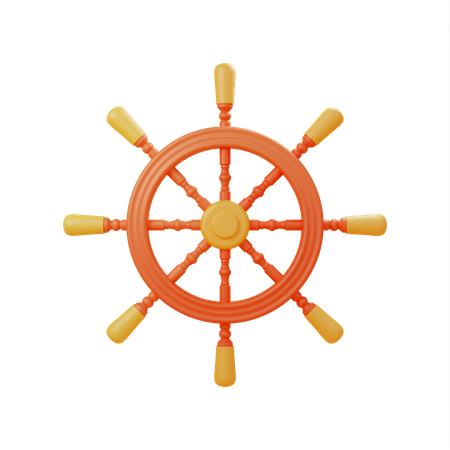 Volante de barco  3D Icon