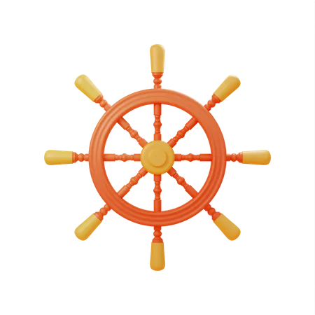 Volante de barco  3D Icon