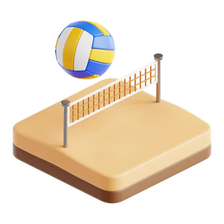 Vôlei de praia  3D Icon