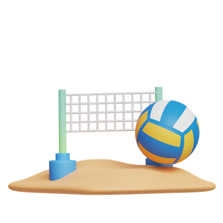 Voleibol de playa  3D Icon