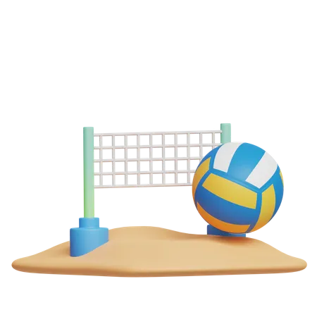 Voleibol de playa  3D Icon