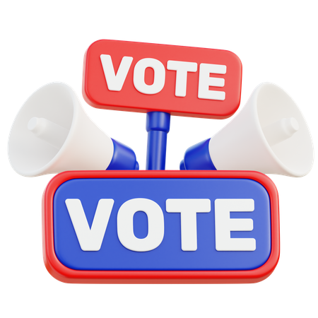 Vote Announcement  3D Icon