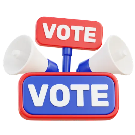 Vote Announcement  3D Icon