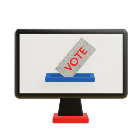 Vote par Internet  3D Icon