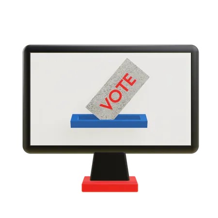 Vote par Internet  3D Icon