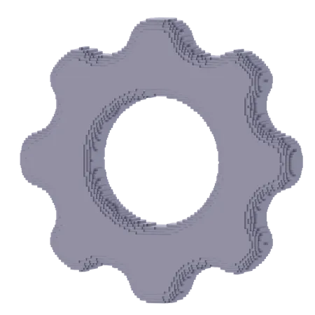 Voxel Nut  3D Icon