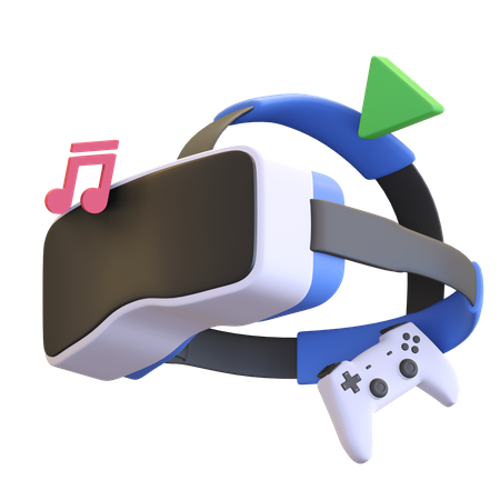 VR gaming  3D Illustration