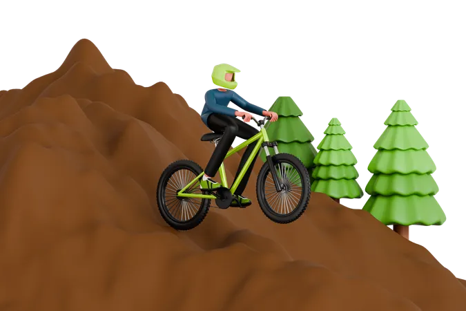 Vélo de montagne  3D Illustration