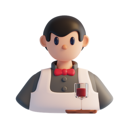 Waiter  3D Icon