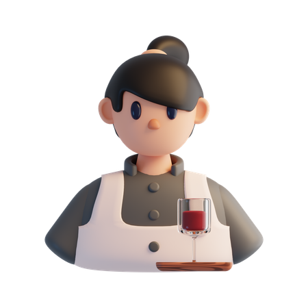 Waitress  3D Icon