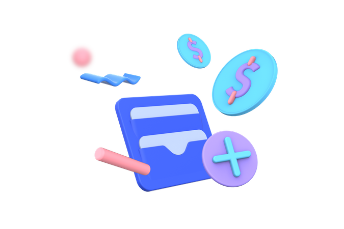 Wallet money  3D Illustration