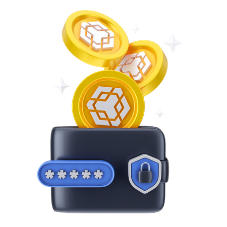 Wallet Security  3D Icon