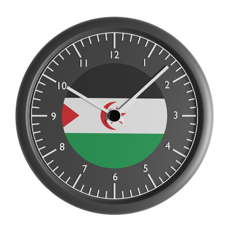 Wanduhr mit der Flagge der Demokratischen Arabischen Republik Sahara  3D Icon