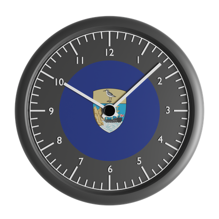 Wanduhr mit der Flagge von St. Helena  3D Icon