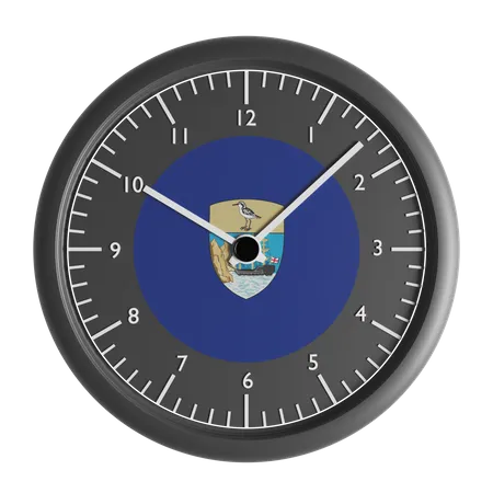 Wanduhr mit der Flagge von St. Helena  3D Icon