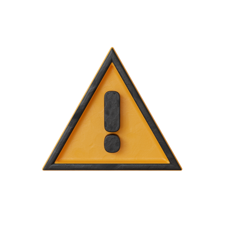 Warning Sign  3D Icon