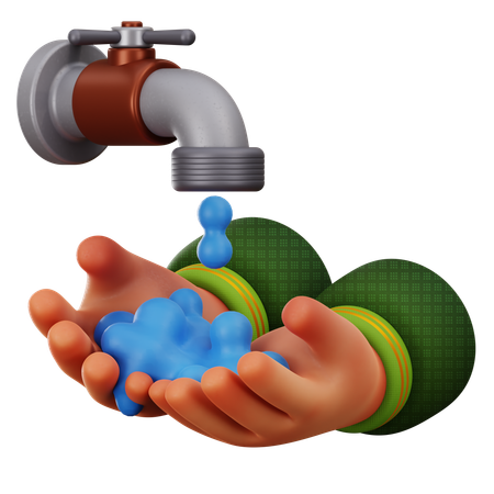 WASHING HANDS  3D Icon