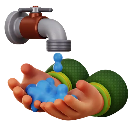 WASHING HANDS  3D Icon