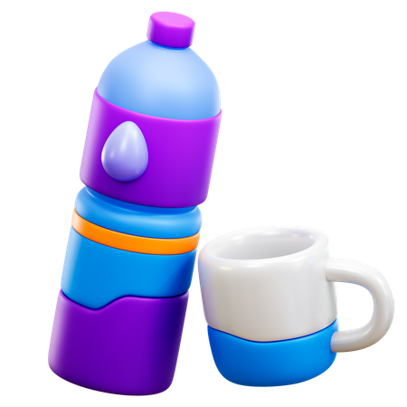 Water Bottle  3D Illustration