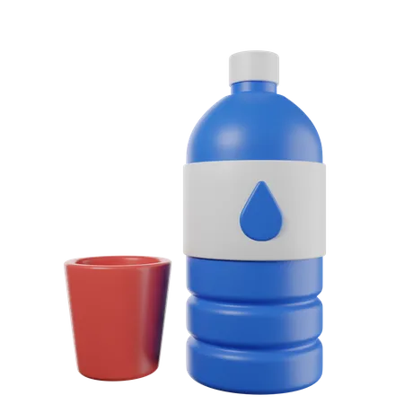 Water Bottle  3D Illustration