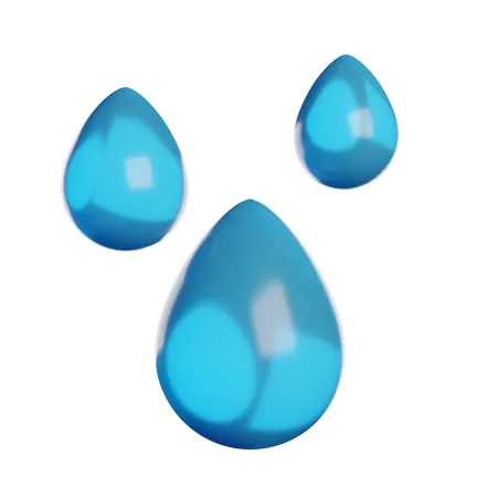 Water Drops  3D Icon