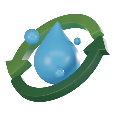 Water Recycle  3D Icon