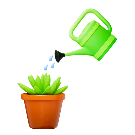 Watering Plants  3D Icon