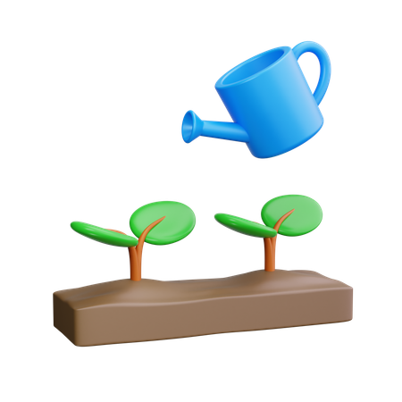 Watering Plants  3D Icon