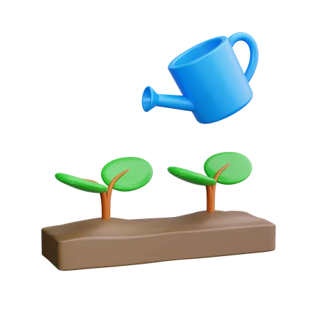 Watering Plants  3D Icon