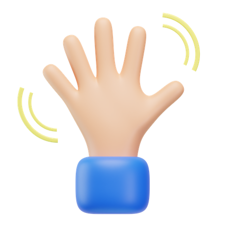 Waving Hand Gesture  3D Icon