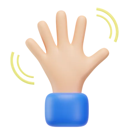 Waving Hand Gesture  3D Icon