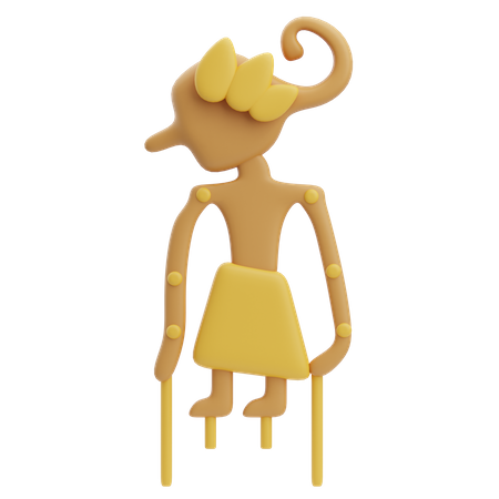 Marioneta  3D Icon