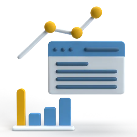 Web Analytics  3D Icon