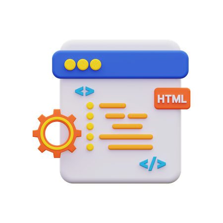 Web Coding  3D Icon