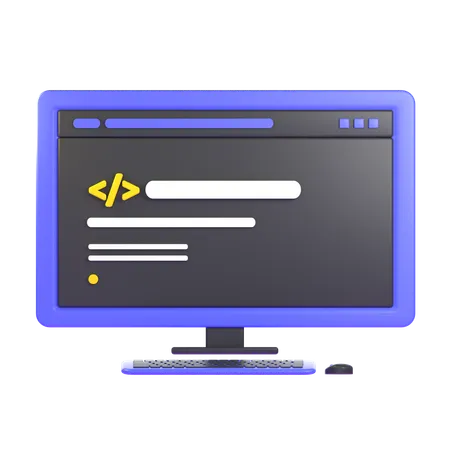 Web Coding  3D Icon