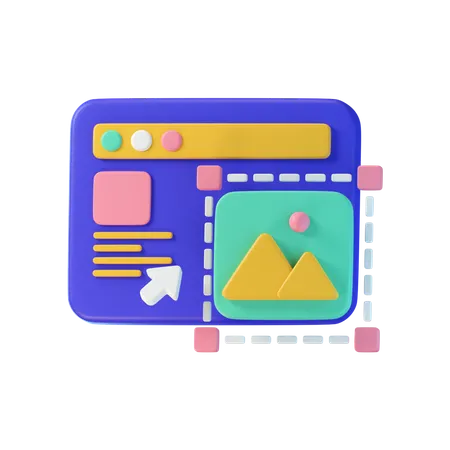 Web Design  3D Icon