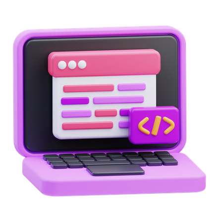 Web Development  3D Icon