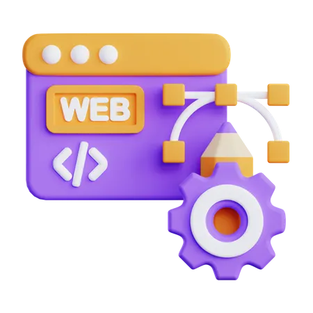 Web Development  3D Illustration