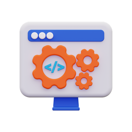 Web Development Configuration  3D Icon