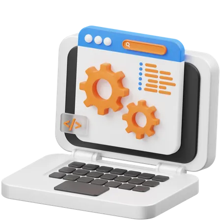 Web Development Configuration  3D Icon