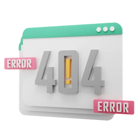 Web Error 404  3D Icon