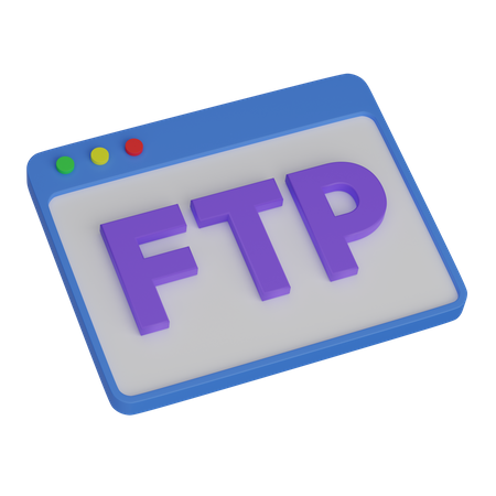 Layout da web ftp  3D Icon