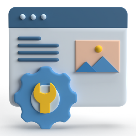 Web Management  3D Icon